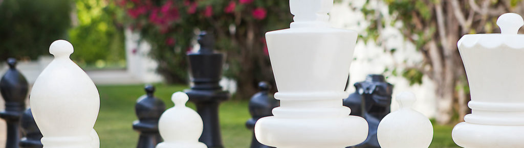 chess pieces - close up shot taken outdoors